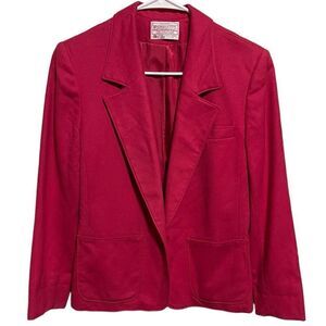 Pendleton- Women’s Hot Pink 100% Virgin Wool Blazer Jacket, SIze 8 PETITE